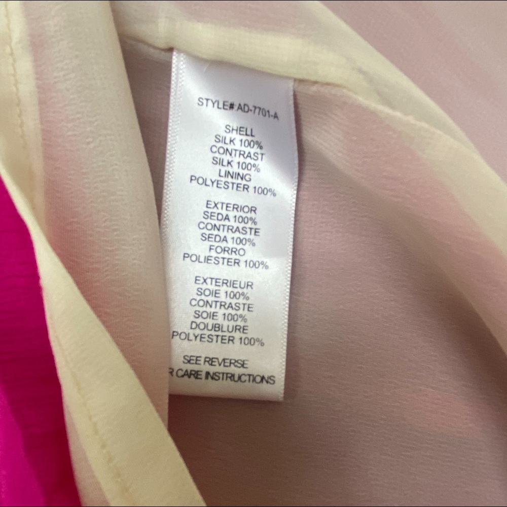 RETRO ARYN K ANTHROPOLOGIE SILK BLOUSON DRESS CREAM PURPLE BEADED M 1920s STYLE - Picture 7 of 7